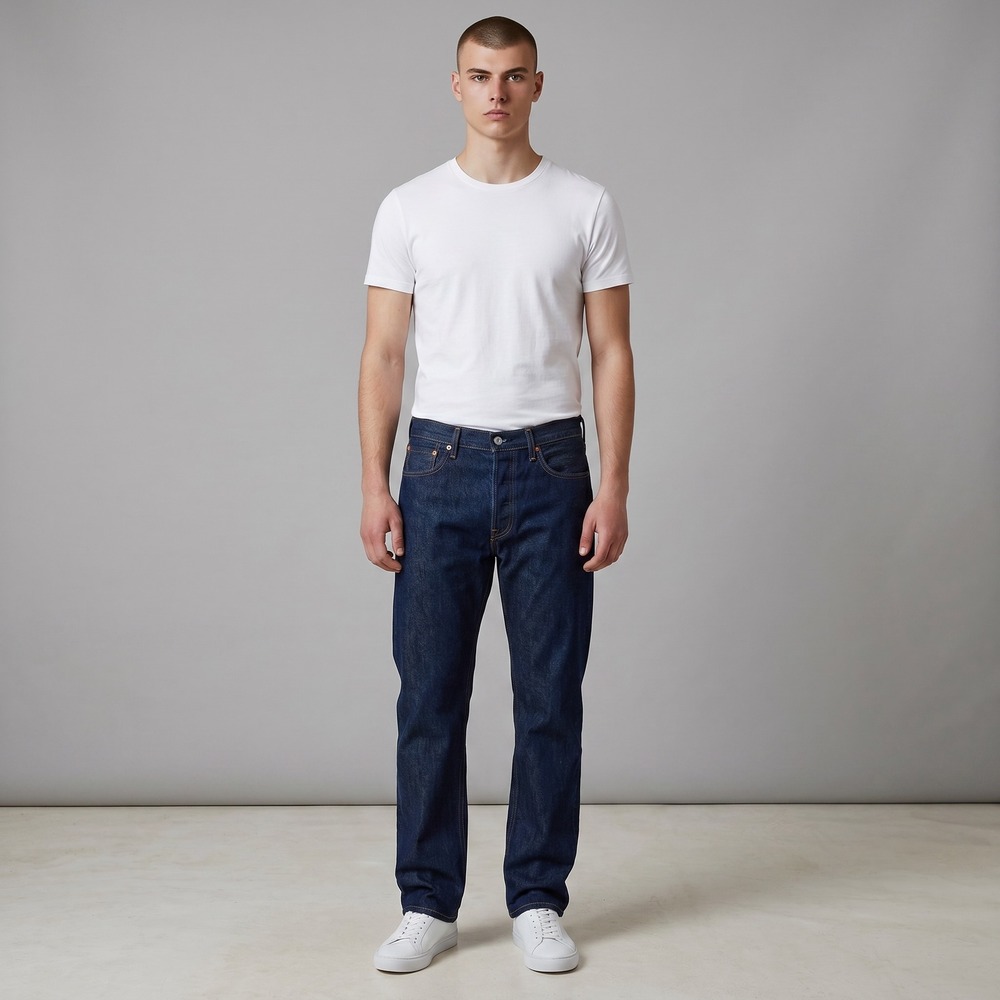 Levi's 501 Selvedge Jeans Men's 40/30 Original Fit  Dark Indigo Blue Denim